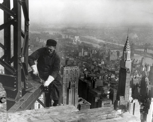 Middle Aged Iron Worker At The Empire State Building Construction Site History - Item # VAREVCHISL035EC874
