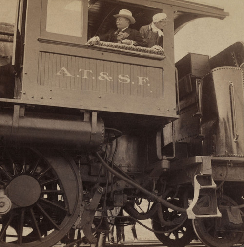 Theodore Roosevelt In The Cab Of An Atchison History - Item # VAREVCHISL044EC751