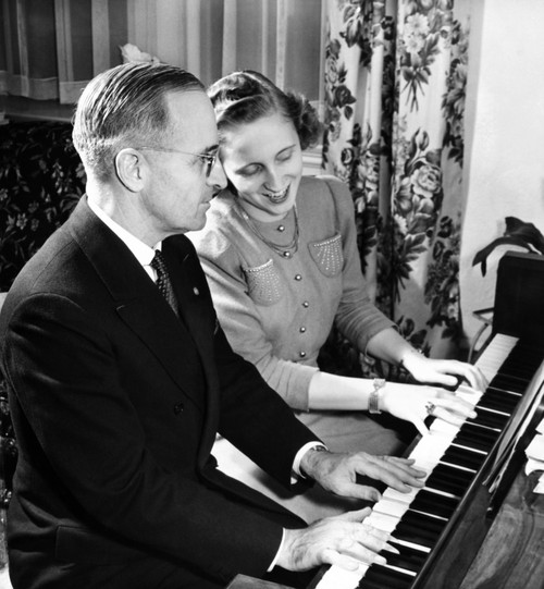 Senator Harry Truman At The Piano With His Daughter Margaret. April 15 History - Item # VAREVCCSUA000CS122