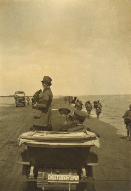 Photojournalist Helen Johns Kirtland In Europe After World War I. 1919. She Photographs From An Open Car History - Item # VAREVCHISL035EC043