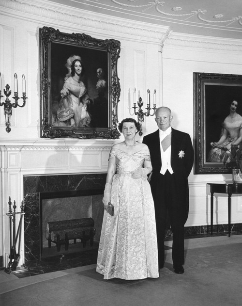 President And Mamie Eisenhower Before A Dinner At The Ethiopian Embassy In Honor Of Haile Selassie. May 28 History - Item # VAREVCHISL039EC133