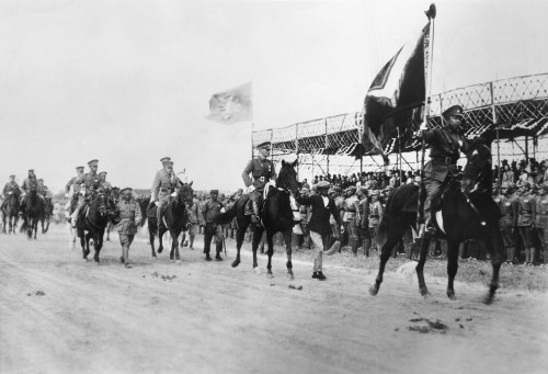 Chiang Kai-Shek Of The Chinese Nationalists Following Flag Bearer In Military Procession History - Item # VAREVCCSUB001CS646