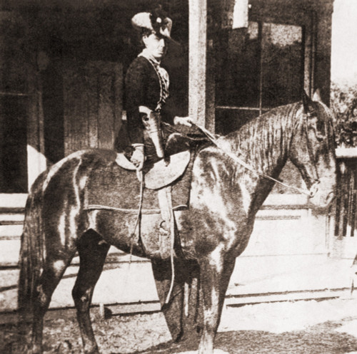 Belle Starr On A Horse. She Rode In Side Saddle History - Item # VAREVCHISL018EC077