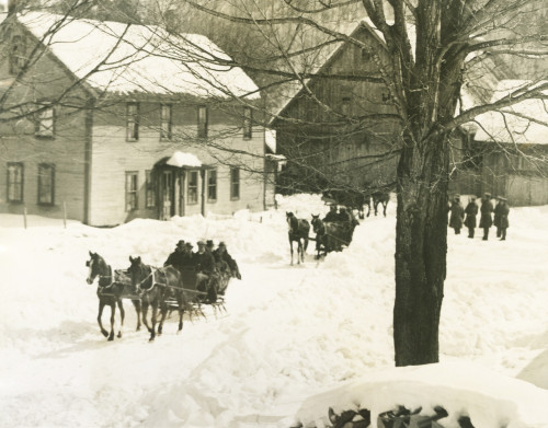 Pres. Calvin Coolidge Traveling By Sled To His Home In Plymouth Notch History - Item # VAREVCCSUB001CS947