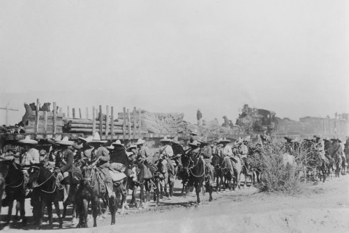 Pancho Villas Cavalry Guarding Supply Train In 1914 History - Item # VAREVCHISL043EC440
