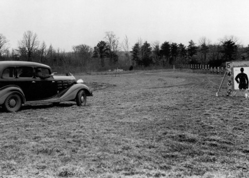 Fbi Agents Honed Their Gun Skills By Target Practice From Speeding Cars In Order To Keep Up With The Motorized Depression Era Bandits Infesting The Mid-West. Ca. 1935. History - Item # VAREVCHISL018EC110