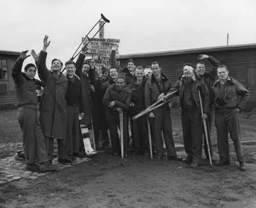 Freed Allied Soldiers Pose At Dulag-Luft History - Item # VAREVCHISL037EC002