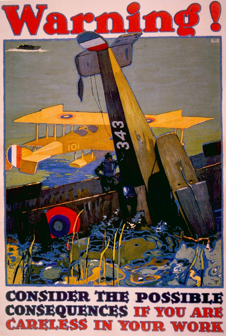 World War I American Homefront Aircraft Production War Work Poster By L.N. Britton History - Item # VAREVCH4DWOWAEC021