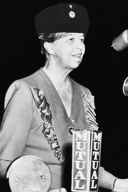 Eleanor Roosevelt Speaking At Waldorf Astoria Hotel. New York. Nov. 16 History - Item # VAREVCHISL035EC223