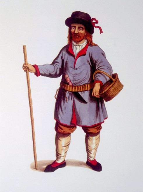 Peasant Man Of Finland. Hand-Colored Engraving From Costumes Of The Russian Empire History - Item # VAREVCS4DPEASEC001