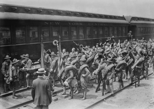 71St New York Infantry Boarding A Train For The Mexico Border On June 26 History - Item # VAREVCHISL043EC465