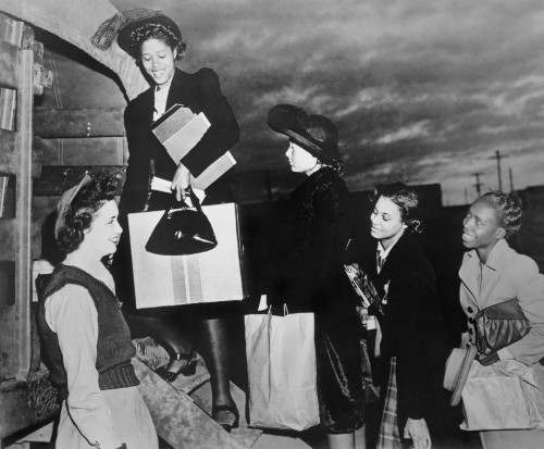 African American Women Recruits Climbing Into Army Truck. They Are Beginning Training In The Woman'S Army Auxiliary Corps History - Item # VAREVCHISL036EC796