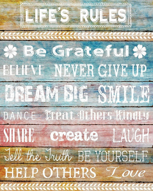 Life Rules Poster Print by Conrad Knutsen - Item # VARPDX19590