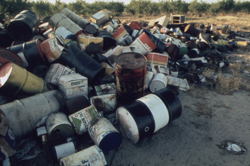 Discarded Pesticide Containers Include Cygon 267 And Dibtom Both Are Insecticides Used In Commercial Agriculture. Ca. 1973-75. History - Item # VAREVCHISL031EC258