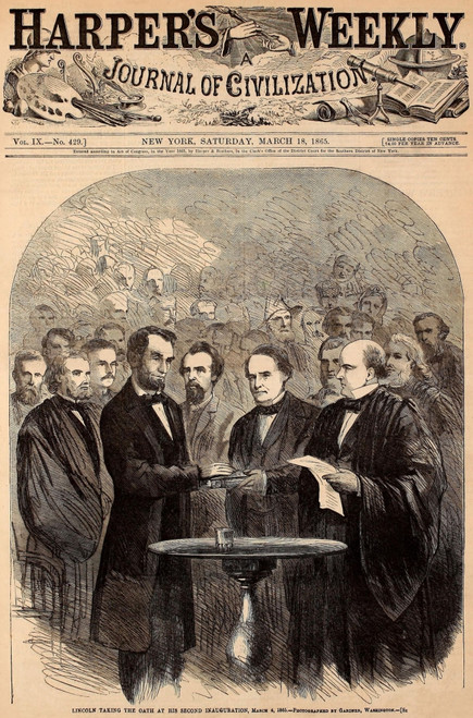 Abraham Lincoln Taking The Oath At His Second Inauguration History - Item # VAREVCHISL043EC714