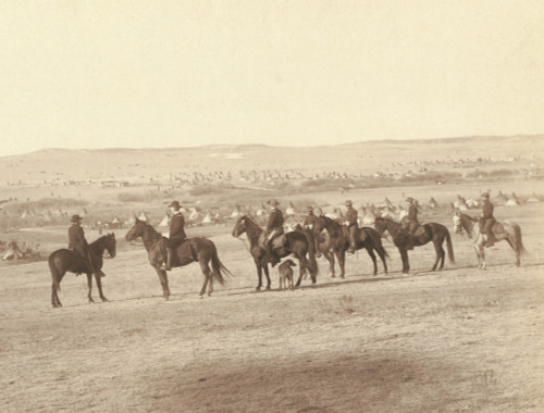 Gen. Miles And Staff Viewing The Hostile Indian Camp History - Item # VAREVCHISL046EC333