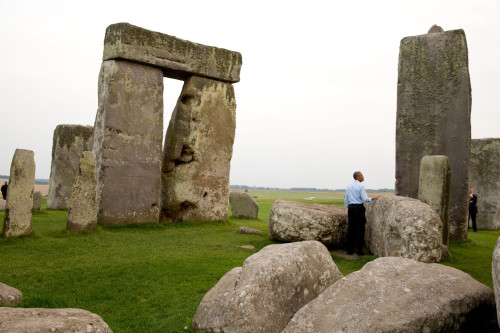 President Barack Obama At Stonehenge After The Nato Summit In Wales. Sept. 5 History - Item # VAREVCHISL039EC753
