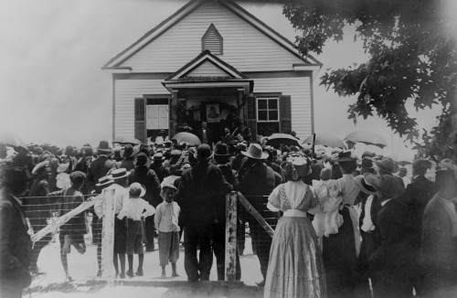 Booker T. Washington Addressing Crowd From Porch Of A Small Building History - Item # VAREVCHISL011EC188