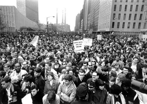 Anti-Vietnam War Demonstration Outside The United Nations Building History - Item # VAREVCHBDVIWACS010