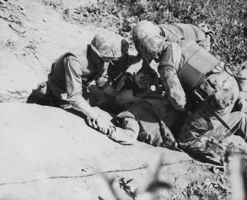 U.S. Marine Wounded On Hook Ridge History - Item # VAREVCHISL038EC096