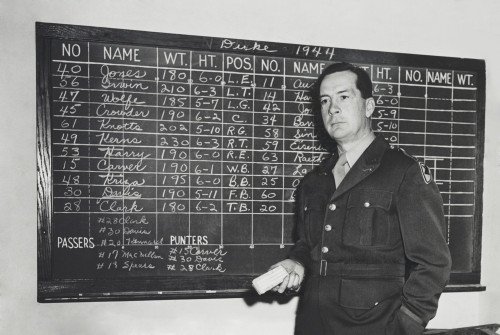 Earl Blaik Was Football Coach At The United States Military Academy From 1941 To 1958. The Blackboard Data Lists The Names History - Item # VAREVCHISL039EC249