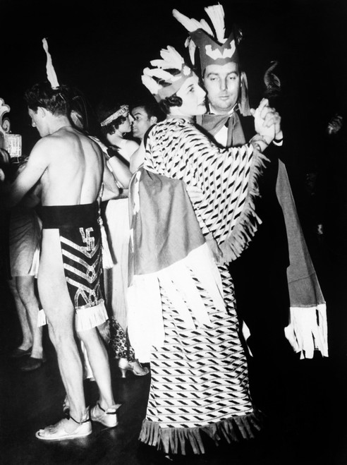 Helen Wills Moody And Her Husband Frederick Dancing At The Annual Artists Papilia And Ball. San Francisco History - Item # VAREVCCSUB002CS546 Helen Wills Moody And Her Husband Frederick Dancing At The Annual Artists Papilia And Ball. San Francisco History - Item # VAREVCCSUB002CS546