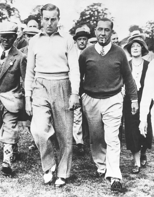 Walter Hagen And Henry Cotton During Their 36 Hole Challenge Match History - Item # VAREVCCSUB002CS404