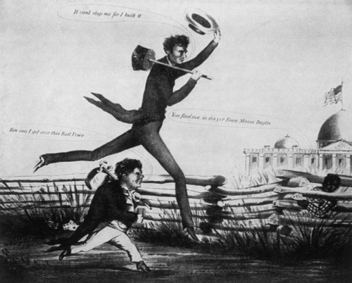 Abraham Lincoln Presidential Campaign Poster Depicting Him And Opponent Stephen A. Douglass History - Item # VAREVCP4DABLIEC008