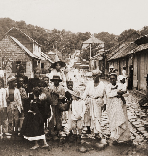 Refugees From Mt. Pelee Eruptions In The Summer Of 1902 On Martinique History - Item # VAREVCHISL046EC225