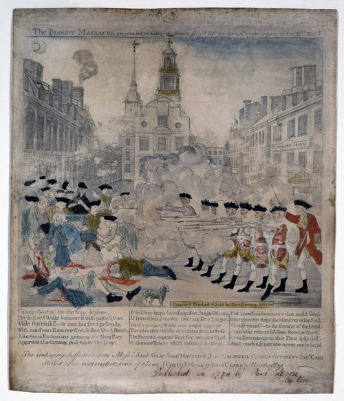 Boston Massacre. British Troops Shoot Into And A Crowd In Boston History - Item # VAREVCHISL003EC132