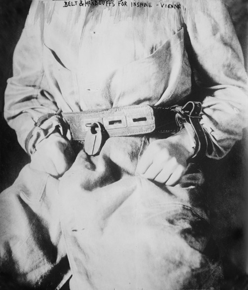 Detail Of Belt And Handcuffs On An Insane Person History - Item # VAREVCHCDLCGBEC211