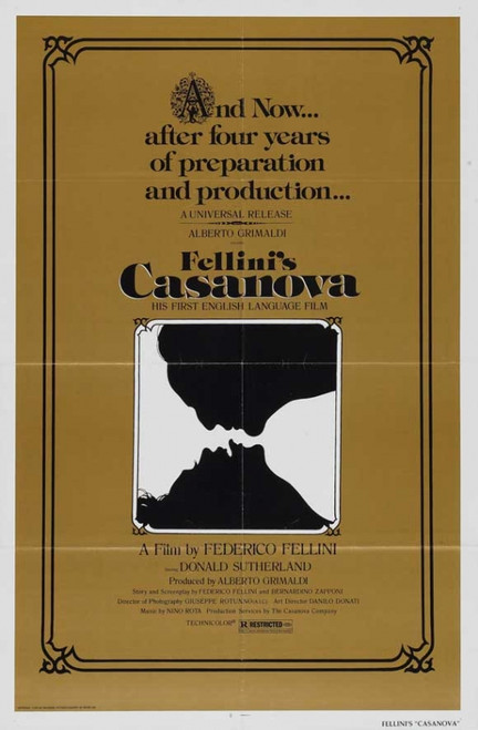 Fellini's Casanova Movie Poster Print (27 x 40) - Item # MOVEJ9300