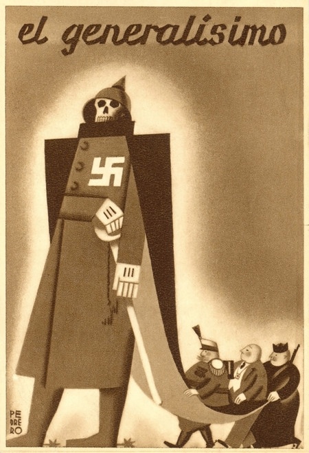 El Generalisimo. 1936-37 Spanish Civil War Postcard Presenting Republican History - Item # VAREVCHISL036EC058 El Generalisimo. 1936-37 Spanish Civil War Postcard Presenting Republican History - Item # VAREVCHISL036EC058