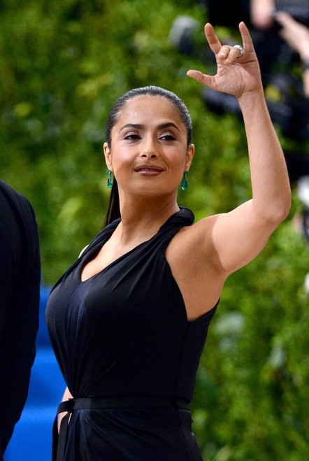 Salma Hayek At Arrivals For Rei Kawakubo & Comme Des Garcons Costume Institute Gala - Arrivals 1, Metropolitan Museum Of Art, New York, Ny May 1, 2017. Photo By Kristin CallahanEverett Collection Celebrity - Item # VAREVC1701M11KH094