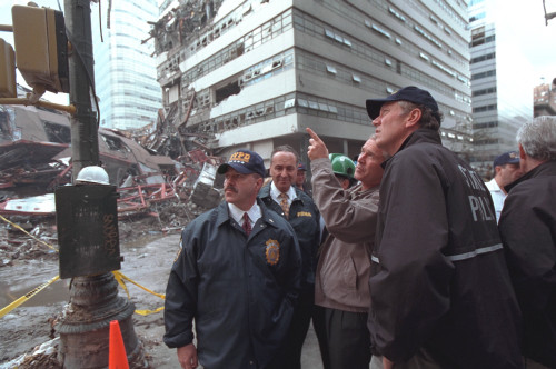 President George W. Bush Visits World Trade Center Ruins In New York History - Item # VAREVCHISL039EC902
