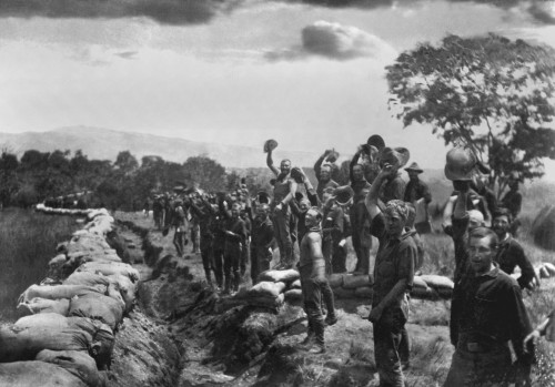 Us Troops Cheering The News Of The Surrender Of Santiago History - Item # VAREVCHISL045EC456