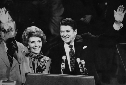 Reagan Presidency. Republican Party Nominee And California Governor Ronald Reagan And Future First Lady Nancy Reagan At The Republican National Convention History - Item # VAREVCPBDROREEC271