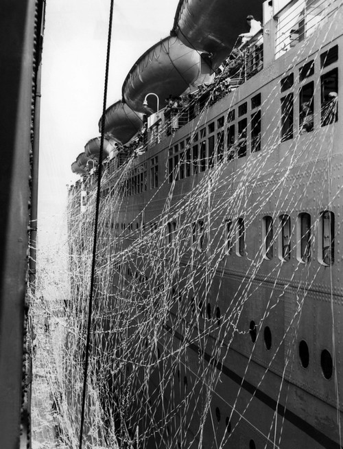 Cunard Liner Carolina Leaves Port. Ca. 1960. Courtesy Csu ArchivesEverett Collection. History - Item # VAREVCSBDNAUTCS001