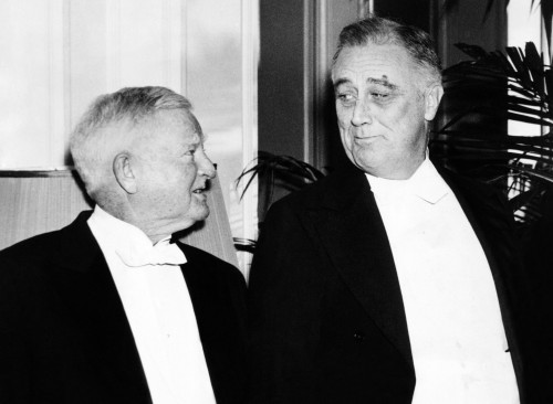 Vice President John Nance Garner And President Franklin Roosevelt. They Posed For Pictures When The Garners Entertained The President And Mrs. Roosevelt For Dinner. Feb. 11 History - Item # VAREVCCSUA000CS322