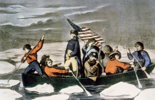 General George Washington Crossing The Delaware River On The Eve Of The Battle Of Trenton History - Item # VAREVCH4DREWAEC034