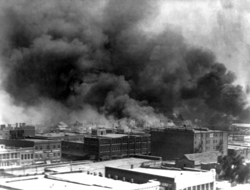 Tulsa. Smoke Billowing Over Tulsa History - Item # VAREVCHCDLCGCEC641