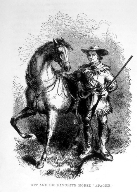Kit Carson With His Horse Apache History - Item # VAREVCP4DKICAEC002