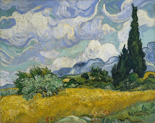 Wheat Field With Cypresses Fine Art