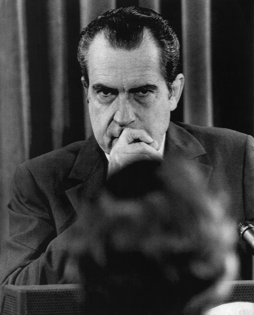 Nixon Presidency. Us President Richard Nixon At A Press Conference History - Item # VAREVCPBDRINIEC119