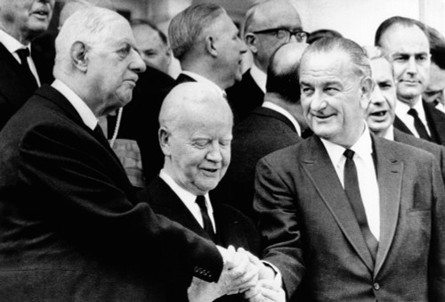 Heads Of State At The Funeral Of Conrad Adenauer. L-R Presidents Charles Degaulle History - Item # VAREVCCSUA000CS695