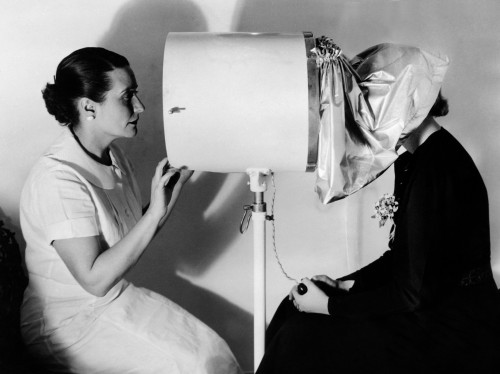 Helena Rubenstein Fifth Avenue Salon. An Expert Examines The Clients' Skin With Camera-Like Machine History - Item # VAREVCCSUA001CS397