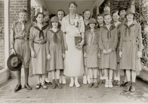 Eleanor Roosevelt With Girl Scouts Of Lexington History - Item # VAREVCHISL035EC260 Eleanor Roosevelt With Girl Scouts Of Lexington History - Item # VAREVCHISL035EC260
