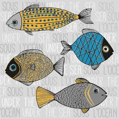 Illustration of Fishs Poster Print by Atelier B Art Studio - Item # VARPDXBEGANI192