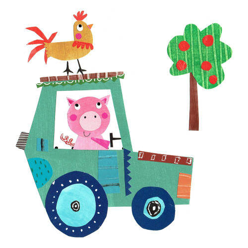 Cute Farm Pig Poster Print by Katherine and Elizabeth Pope - Item # VARPDX40423