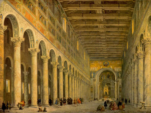 Interior of the Church of San Paolo Fuori Le Mura, Poster Print by Giovanni Paolo Pannini - Item # VARPDX132091